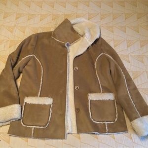 Ultrasuede “shearling” jacket